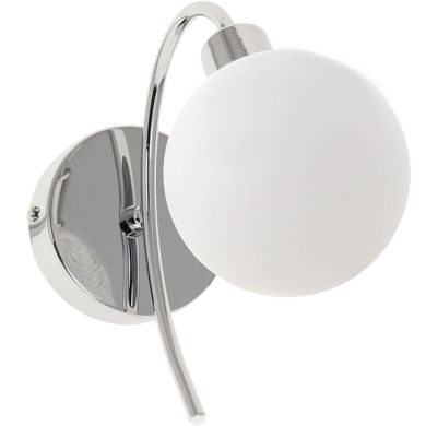 Wall Lamp VITA 1xG9 L.10xW.23xH.20cm chrome with white glass ball