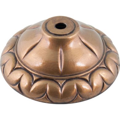Tapa central/Bobeche D. 11cm con 1 agujero central, en zamak oxidado