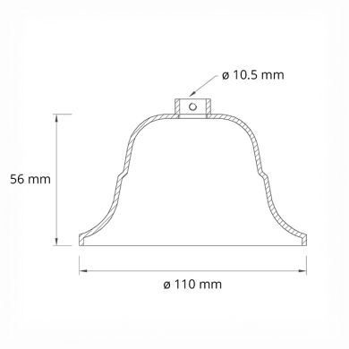 Iron stamped decorative canopy D.11xH.6,8cm (FLORAO 110 F781)