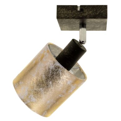 Aplique HERMAN 1xE14 L.10Alt.20cm dourado/preto