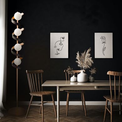 Candeeiro de pé INARA 4xG9 Alt.26xD.144cm dourado