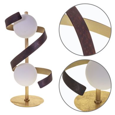 Candeeiro de mesa INARA 2xG9 Alt.42xD.22cm Dourado