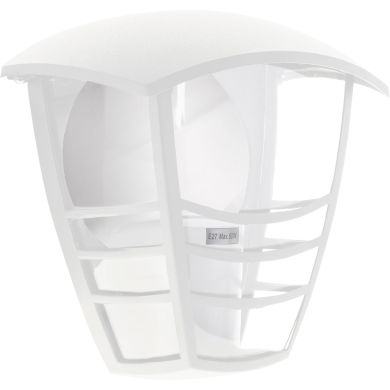 Aplique TERVA IP44 1xE27 C.19xL.13,5xAlt.19,5cm branco