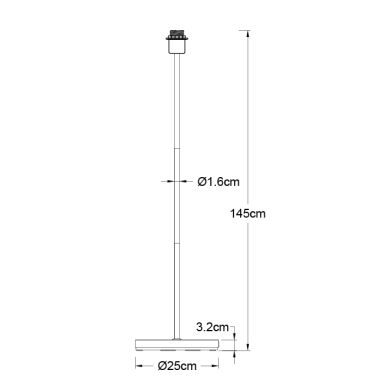 Frame for Floor Lamp MALDIVAS 1xE27 H.147xD.25cm White