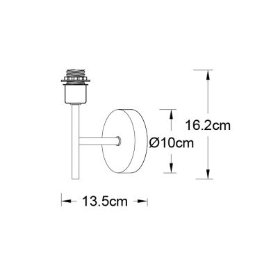 Armazón para Aplique MALDIVAS 1xE14 L.10xAn.13,5xAl.16,2cm Cuero