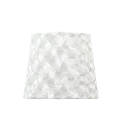 Lampshade FATIMA round & conic with fitting E27 H.20xD.30cm White
