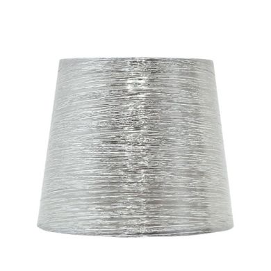Lampshade NOVA round & conic shiny fabric with fitting E27 H.20xD.30cm Silver