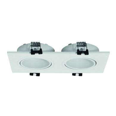 Aro de encastrar ONIRO 2xMR16 C.17,3xL.9,3xAlt.2,9cm policarbonato (PC) branco