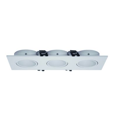 Frame for Downlight ONIRO 3xMR16 L.25,5xW.9,3xH.2,9cm Polycarbonate (PC) White