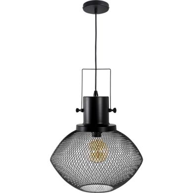 Suspensão LUMIERE 1xE27 Alt.Reg.xD.40cm preto