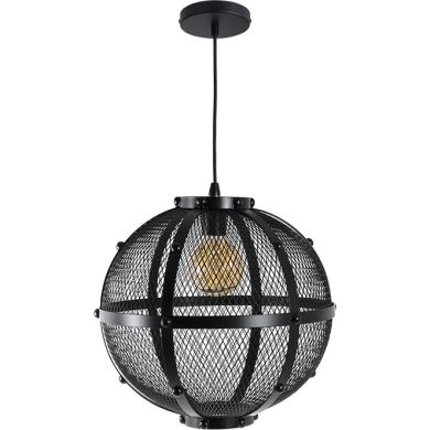 Suspensão LUMIERE 1xE27 Alt.Reg.xD.45cm preto