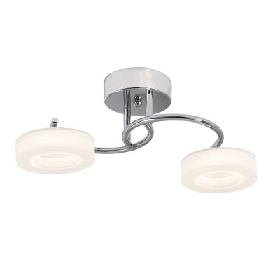 Plafond TOKIO 2x12W LED 1920lm 4000K L.41,5xW.17xH.17,5cm Chrome