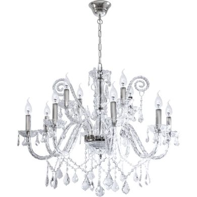 Candeeiro de tecto OFÉLIA 12xE14 Alt.Reg.cromado