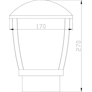 Farola/Sobremuro DRAVE IP44 1xE27 L.17xAn.17xAl.27cm Negro