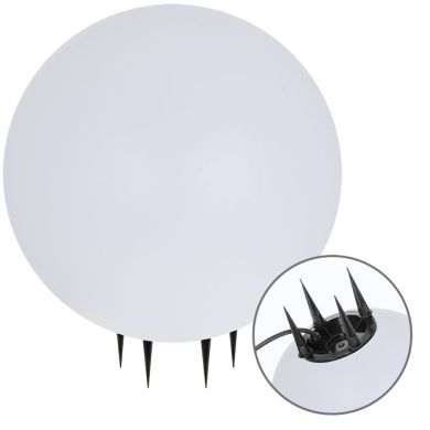 Bolas de Luz con Clavo BONINA IP65 1xE27 Al.57xD.50cm Blanco