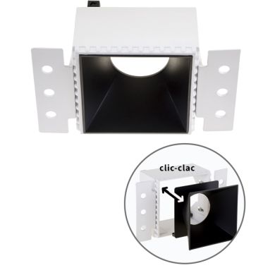 Frame for Downlight HAPI square for drywall L.13xW.7,5xH.5,5cm Black