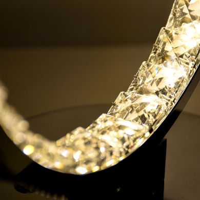 Sobremesa DRAGON 12W LED 3800lm 4000K Al.45xD.18cm Cromo con cristal