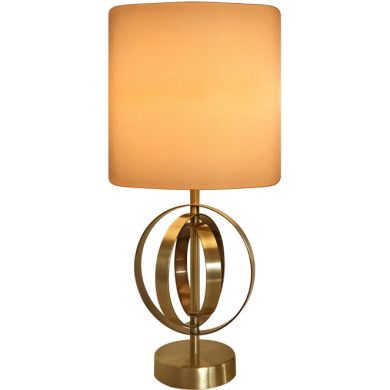 Candeeiro de mesa ALFENA 1xE27 Alt.46xD.23cm cor bronze/dourado