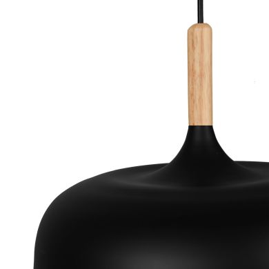 Suspensão GENARO 1xE27 Alt.Reg.xD.32cm preto/dourado