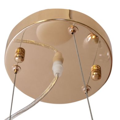 Candeeiro de tecto ANABEL 18xG9 Alt.Reg.xD.80cm dourado/branco