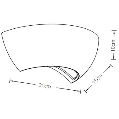 Wall Lamp ELINE 1xE14 W.30xW.15xH.10cm in plaster White