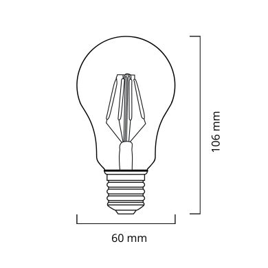 Bombilla E27 (grueso) GLS (standard) CLASSIC LED 12W 2700K 1521lm Transparente