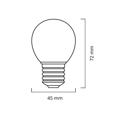 Bombilla E27 (grueso) Esférica CLASSIC LED 2W 2700K 250lm Transparente