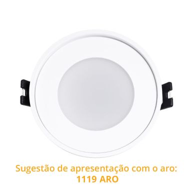 Aro de encastrar OLAVO redondo Alt.3,1xD.9cm policarbonato (PC) branco