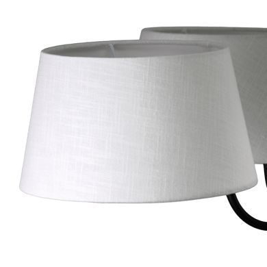 Candeeiro de tecto MARIZA 4xE14 preto com 4 abatjours bege