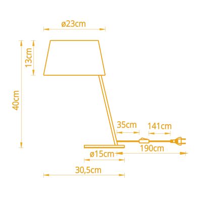 Candeeiro de mesa MARIZA 1xE14 preto com abat-jour bege