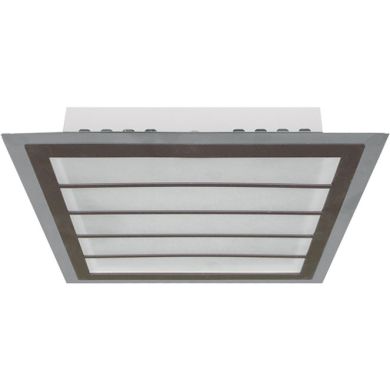 Plafond DUNQUERQUE quadrado 2xG9 C.29xL.29xAlt.7cm castanho/cromado