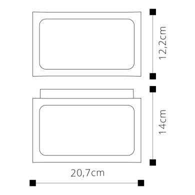 Aplique CRIZ IP44 1xE27 C.12,3xL.14xAlt.120,7cm preto