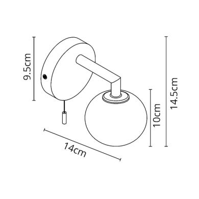 Wall Lamp SURIA 1xG9 IP44 W.10xW.14xH.14,5cm Chrome