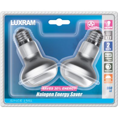 Lâmpada 2x E27 (grosso) R63 ENERGY SAVER Regulável 42W 3000K 960cd 30°-D