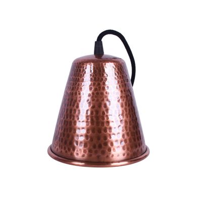 Pendant Light COPPER 1xE27 H.Reg.xD.15,5cm in copper with shiny hammered finish