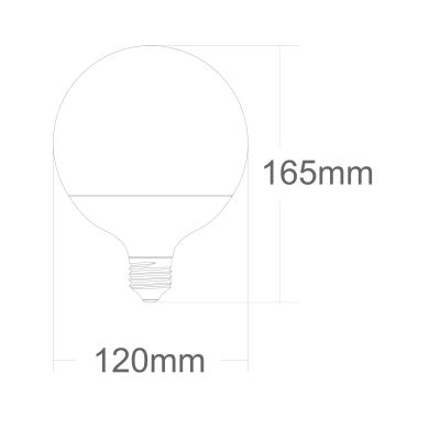 Bombilla E27 (grueso) Globo DURAMAX 28W 3000K 2950lm
