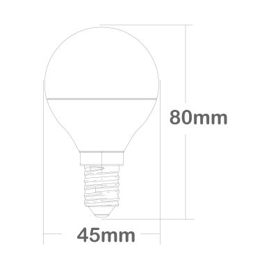 Light Bulb E14 (thin) Ball DURAMAX 7W 6400K 600lm