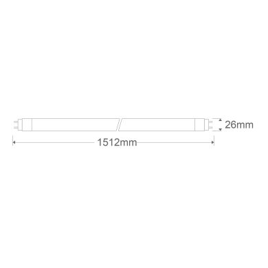 Tubo LED G13 T8 DURAMAX LED 150cm 22W 5000K 3300lm (150lm/W) Alta Eficiencia