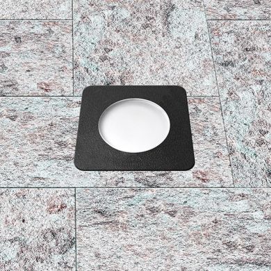 Aplique/Foco de encastrar CECI quadrado 1xGU10 4,8W 2CCT IP66 C.9,2xL.9,2xAlt.12,7cm resina preta