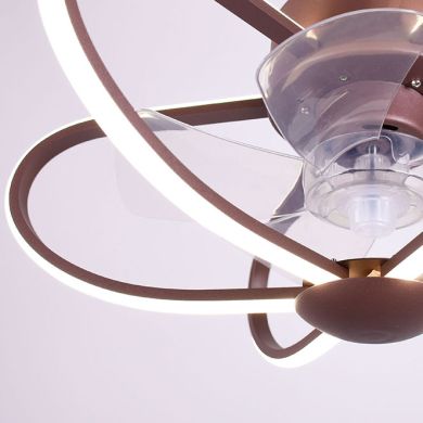 Ceiling fan AC JURA brown, 5 blades, 74W LED 3000-6500K, H.23xD.53,5cm