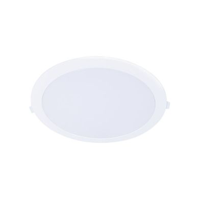 Foco de encastrar INTEGO 2.0 PC redondo 18W LED 1850lm 3000K 120° Alt.2,5xD.22,5cm branco