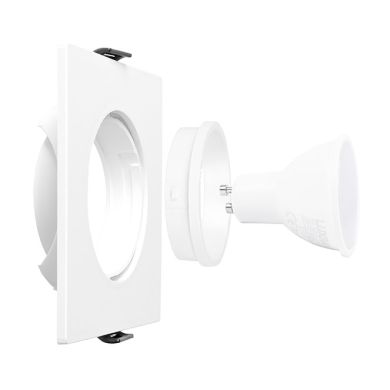 Frame for Downlight INTECA PC square L.9xW.9xH.2,5cm Polycarbonate (PC) White