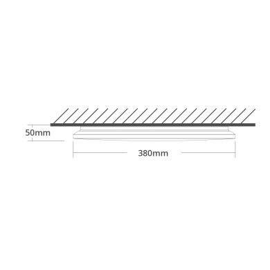 Plafón LED Surf Modern LED 24W CCT 2500lm A.5xD.38cm blanco