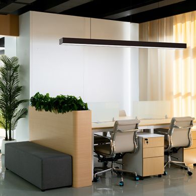 Ceiling/Suspending Light LineX OFFICE 120cm 1x40W LED CCT 3000/4000/6400K L.118xW.7xH.Reg.cm Black