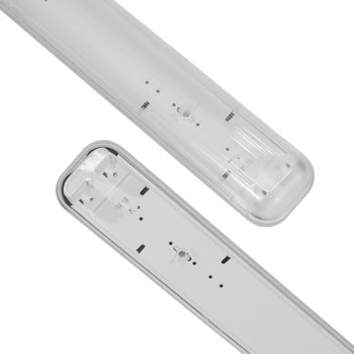 Armadura estanque LINESTRA IP65 2xG13 T8 LED 120cm C.127xL.10,2xAlt.7cm cinzento