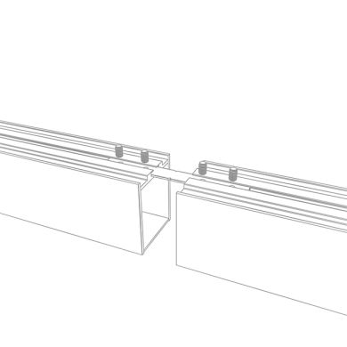 Suspending Light LINEX B2 60cm 20W LED 1600lm 4000K 110° L.58xW.6xH.Reg.cm White