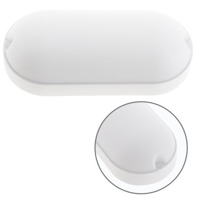 Aplique SURF ECOVISION oval IP65 1x18W LED 1800lm 3000K 120°L.20,8xAn.5,7xAl.10,1cm Polipropileno Bl