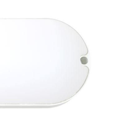 Aplique SURF ECOVISION oval IP65 1x18W LED 1800lm 3000K 120°L.20,8xAn.5,7xAl.10,1cm Polipropileno Bl
