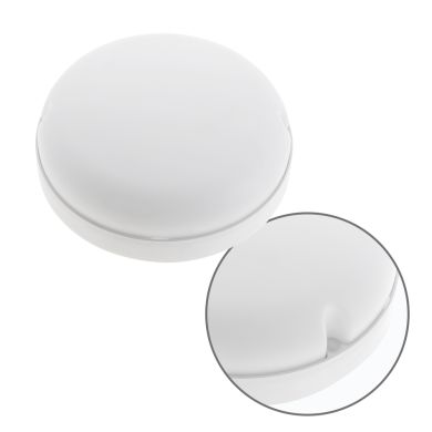 Aplique SURF ECOVISION redondo IP65,3 1x9W LED 900lm 6400K 120°Alt.5,3xD.14cm branco