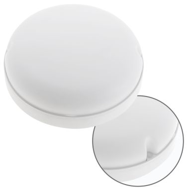 Aplique SURF ECOVISION redondo IP65,3 1x18W LED 1800lm 6400K 120°Alt.5,3xD.16,5cm branco